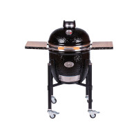 Керамический гриль Monolith Classic Black PRO 2.0 с ножками и столиками